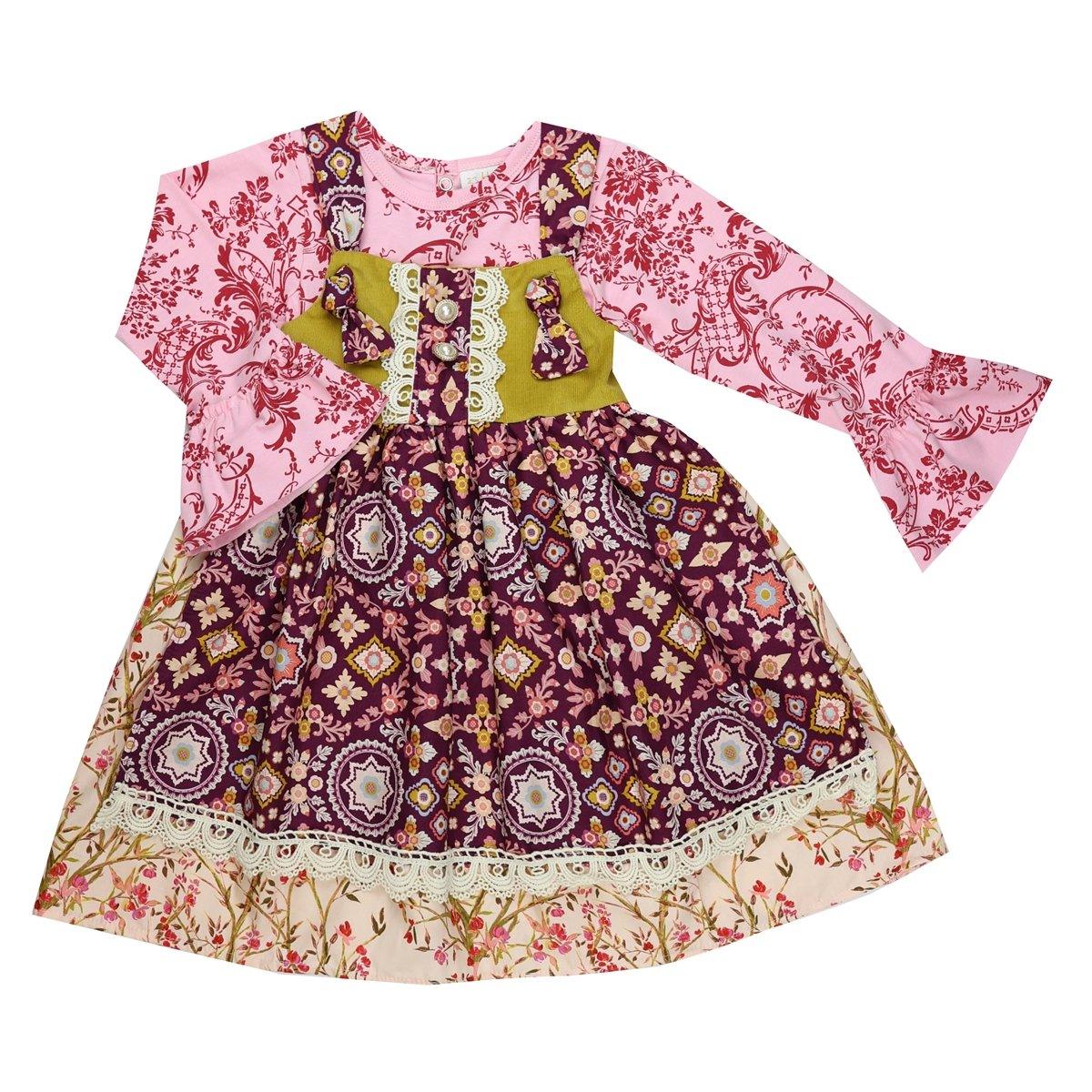 Best Quality Cranberry Garden Jumper Set Online - Haute Baby