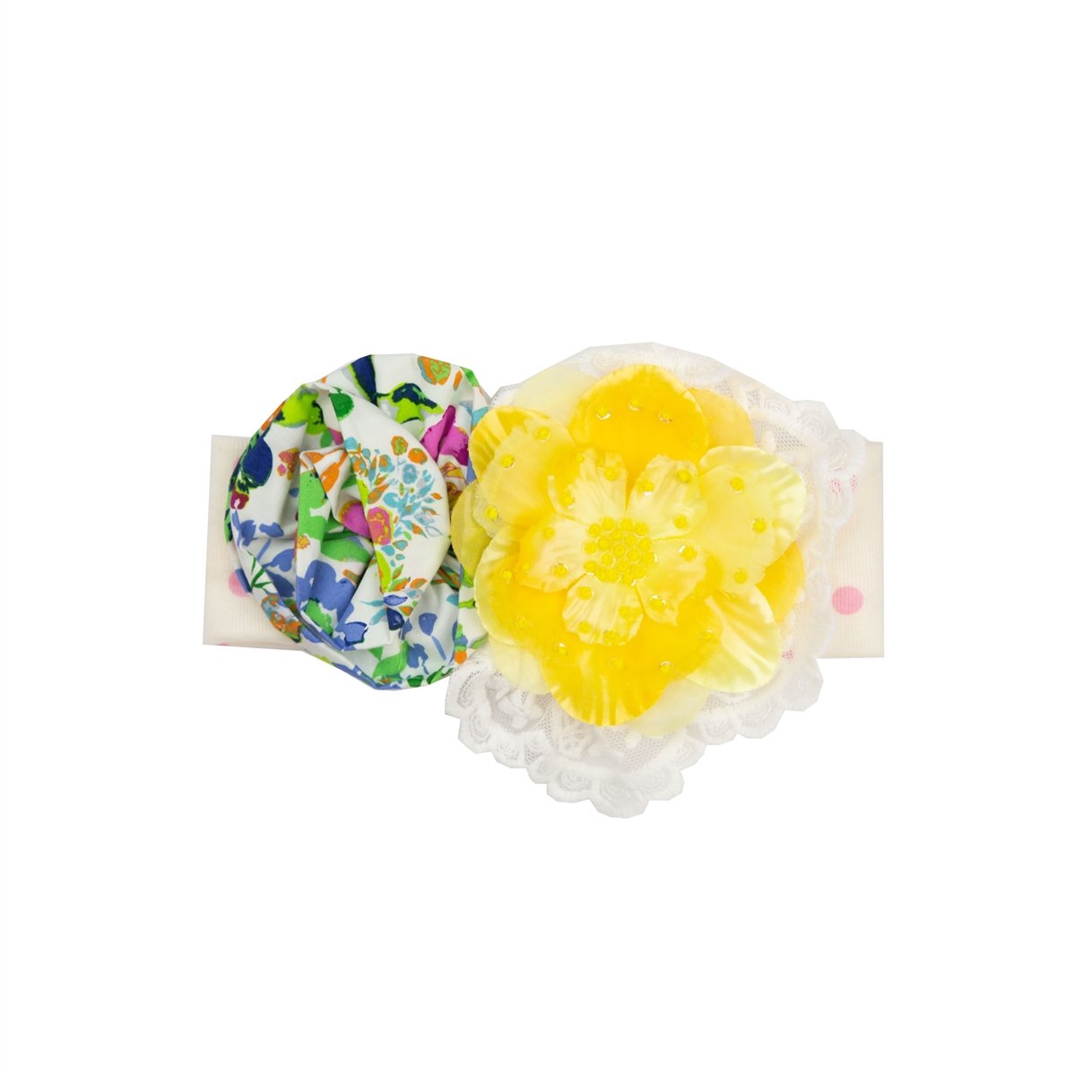 Best Quality Daisy Bloom Matching Headband - Haute Baby