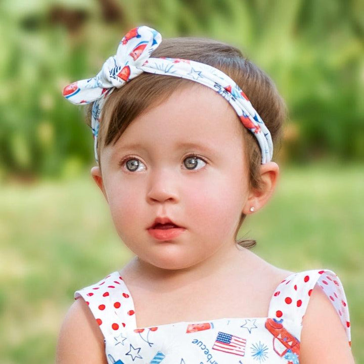 Best Quality Stars and Stripes Lucy Bow for Baby Girls 