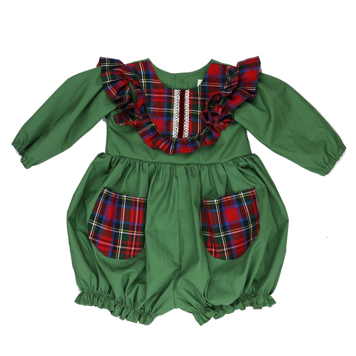 Buy Christmas Carol Infant Toddler Girls Bubble Romper - Haute Baby