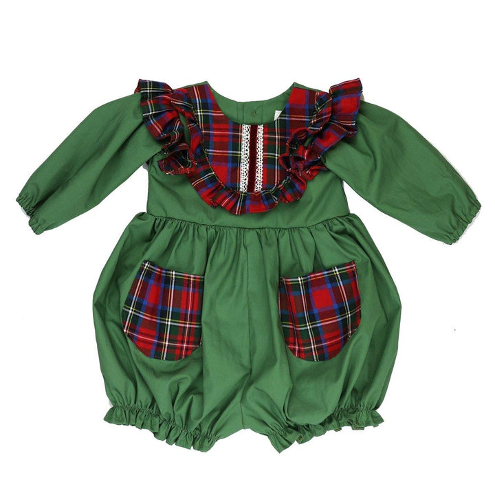 Buy Christmas Carol Infant Toddler Girls Bubble Romper - Haute Baby