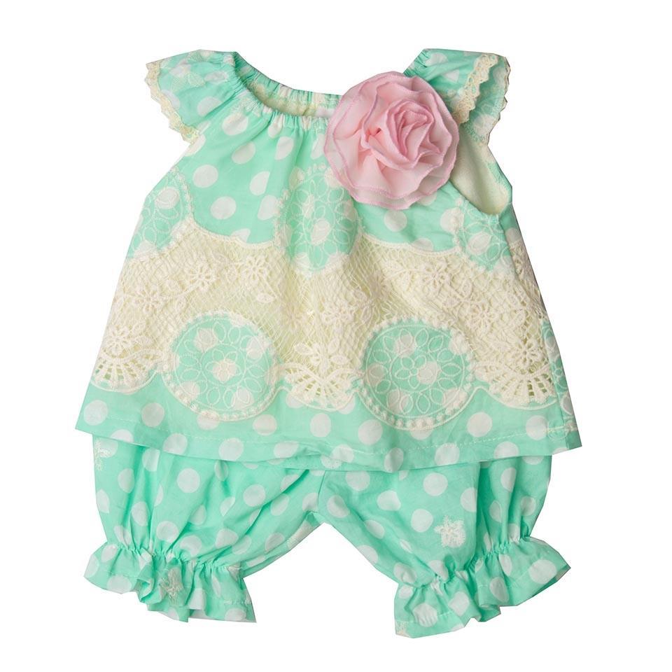 Buy Dainty Dots Infant Toddler Girls Peasant Set - Haute Baby