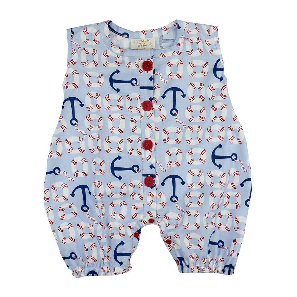 Buy Summer Playtime Anchor Romper for Newborn Babies - Haute Baby
