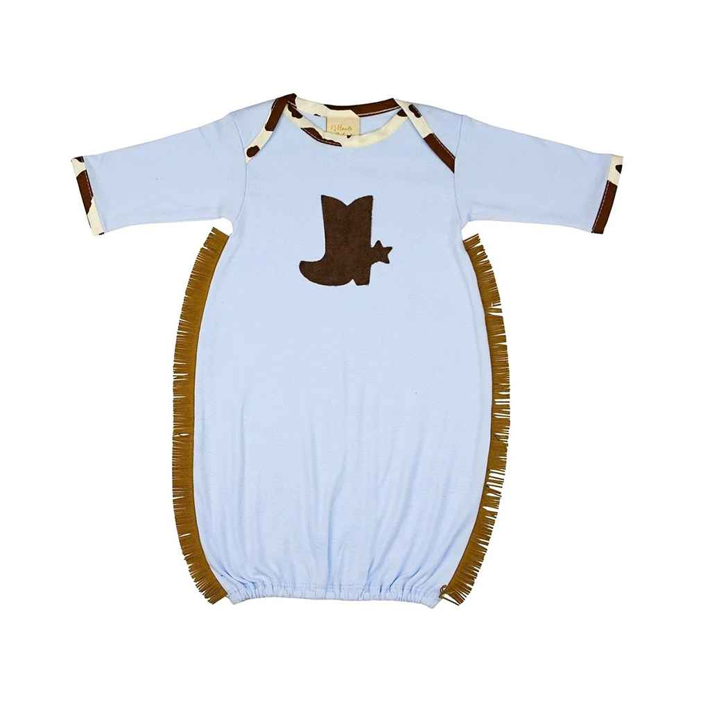 Haute Baby Chuckwagon Gang Newborn Boys Gown