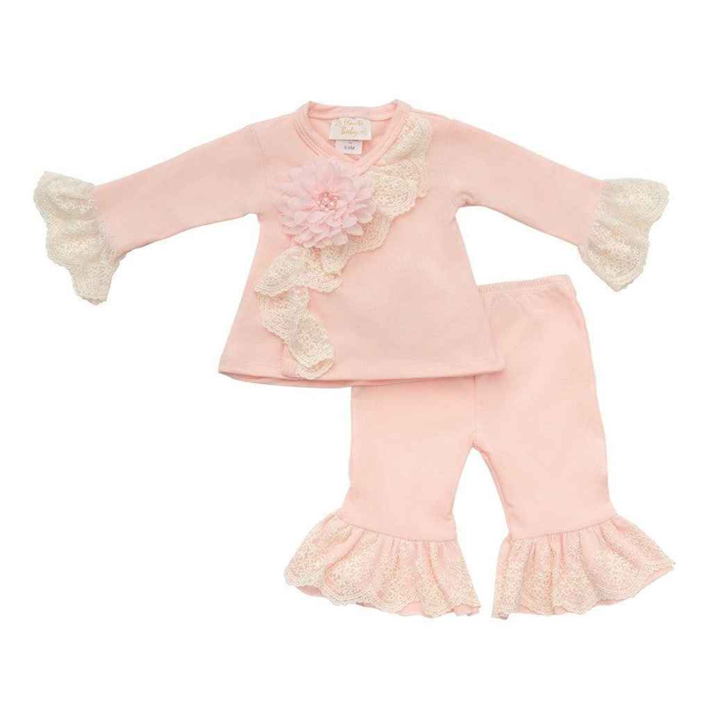 Chic Petit Infant Girls Criss Cross Pant Set
