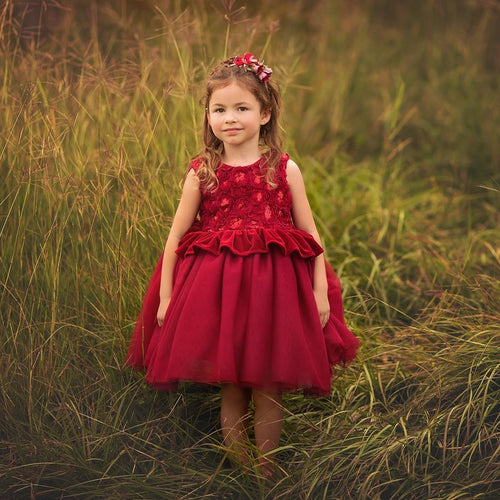Exclusive Haute Baby Holiday Day Red Dress