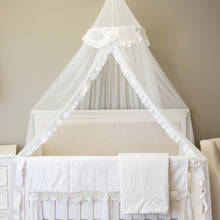 Load image into Gallery viewer, Nursery Crib White Tulle Canopy_
