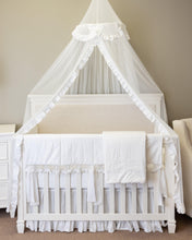Load image into Gallery viewer, Nursery Crib White Tulle Canopy_
