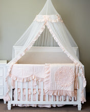 Load image into Gallery viewer, Posh Dreams Pink Ruffle Cotton Complete Bedding Set_
