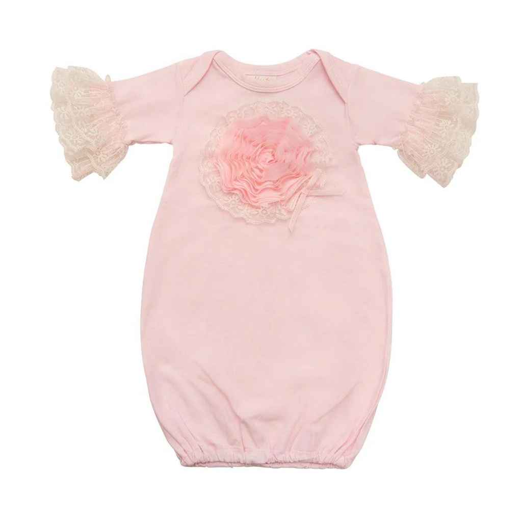 Pink Lullabye Newborn Girls Gown
