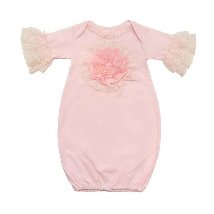 Pink Lullabye Newborn Girls Gown
