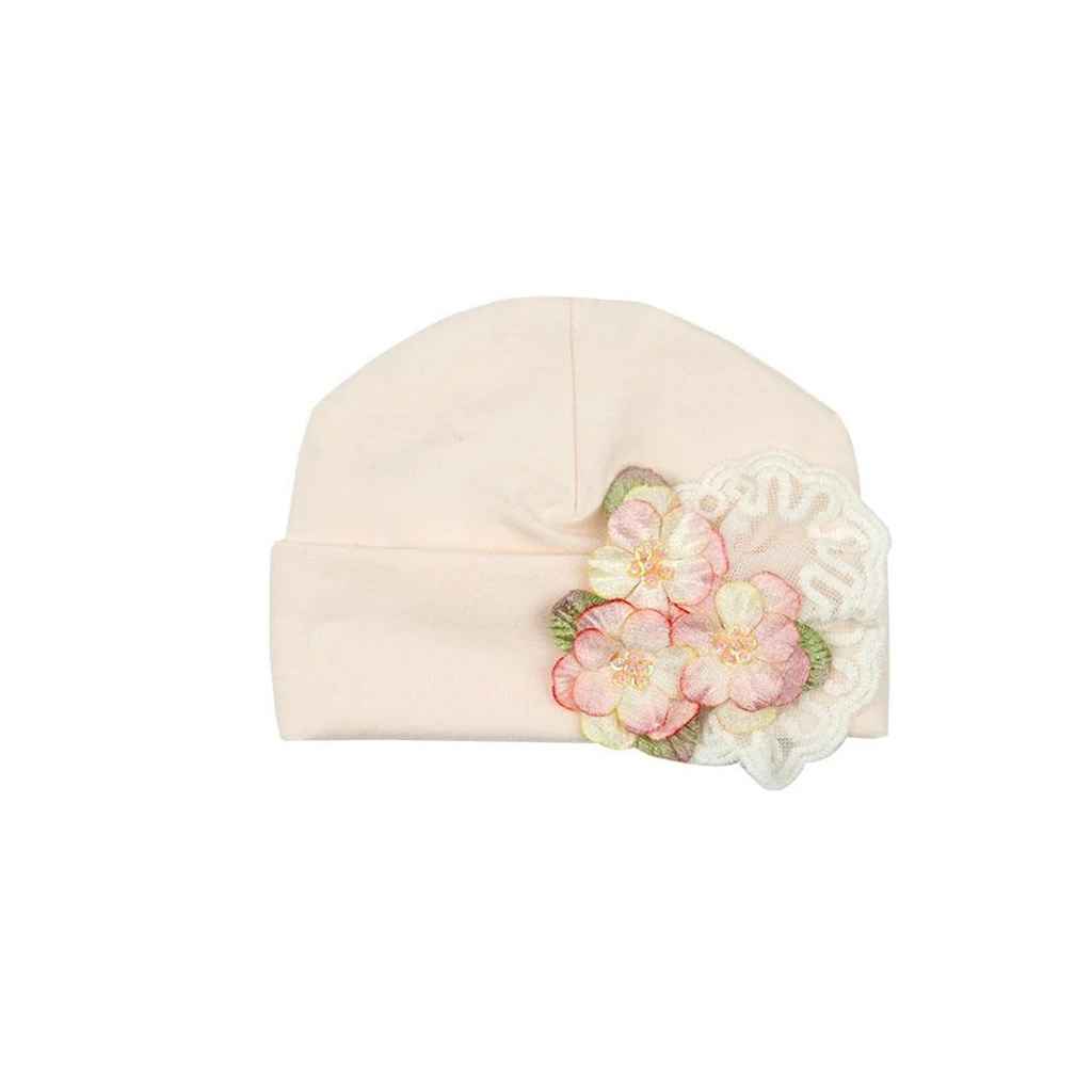 Premium Peach Blush Matching Cap Online - Haute Baby