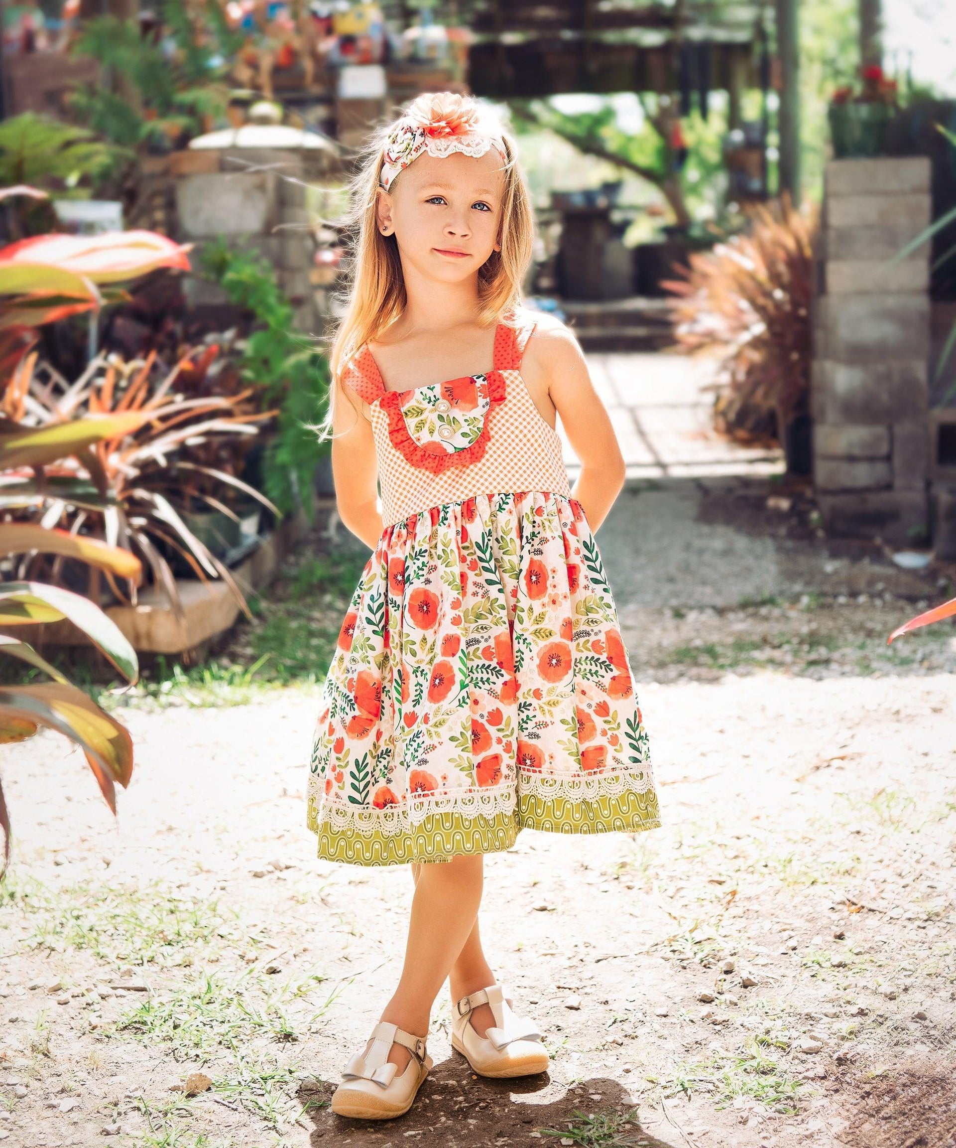 Premium Quality Poppy Garden Dress for Baby Girls 