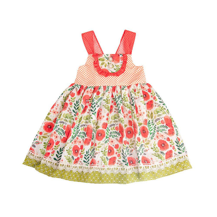 Premium Quality Poppy Garden Dress for Baby Girls - Haute Baby
