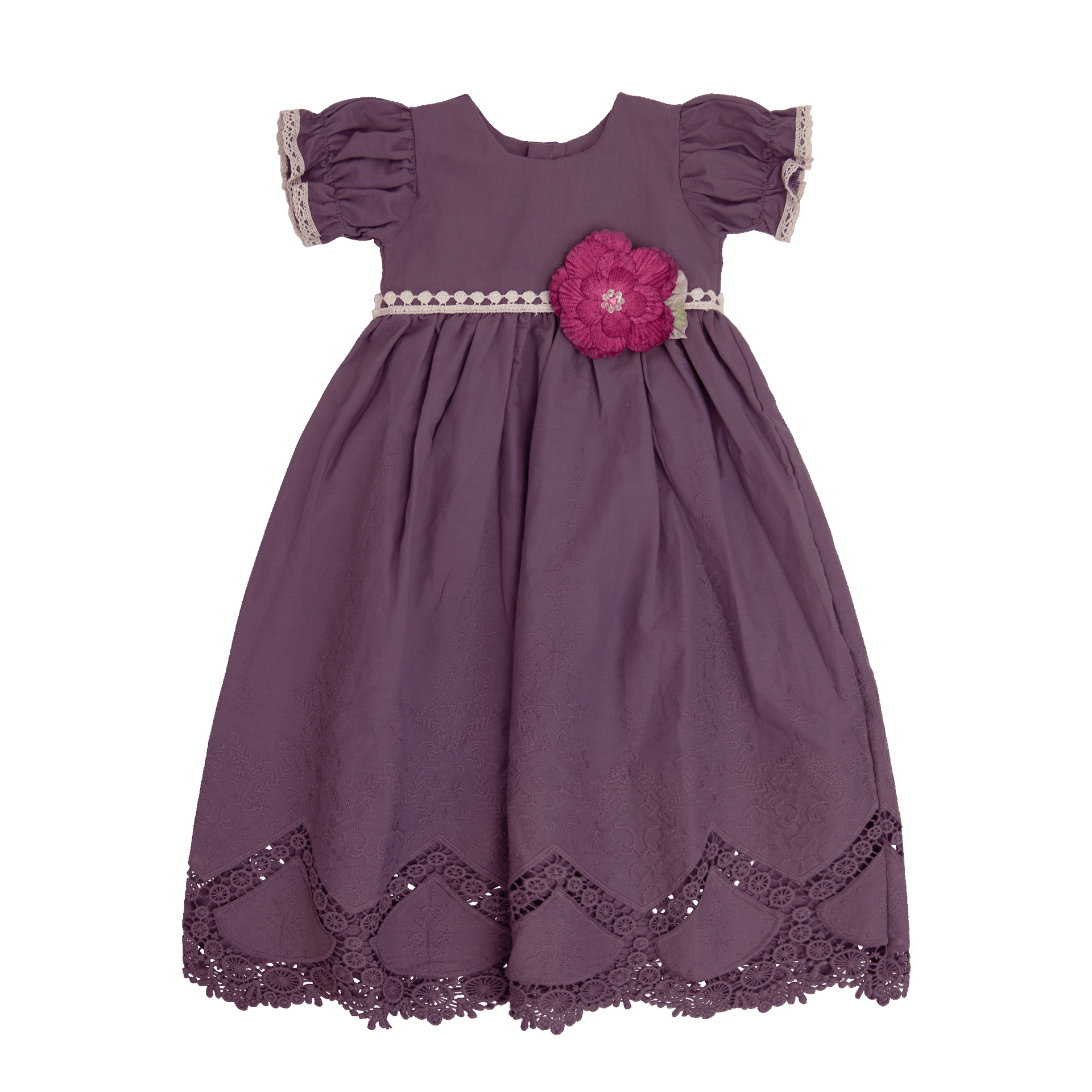 Premium Quality Violet Field Gown for Baby Girls - Haute Baby