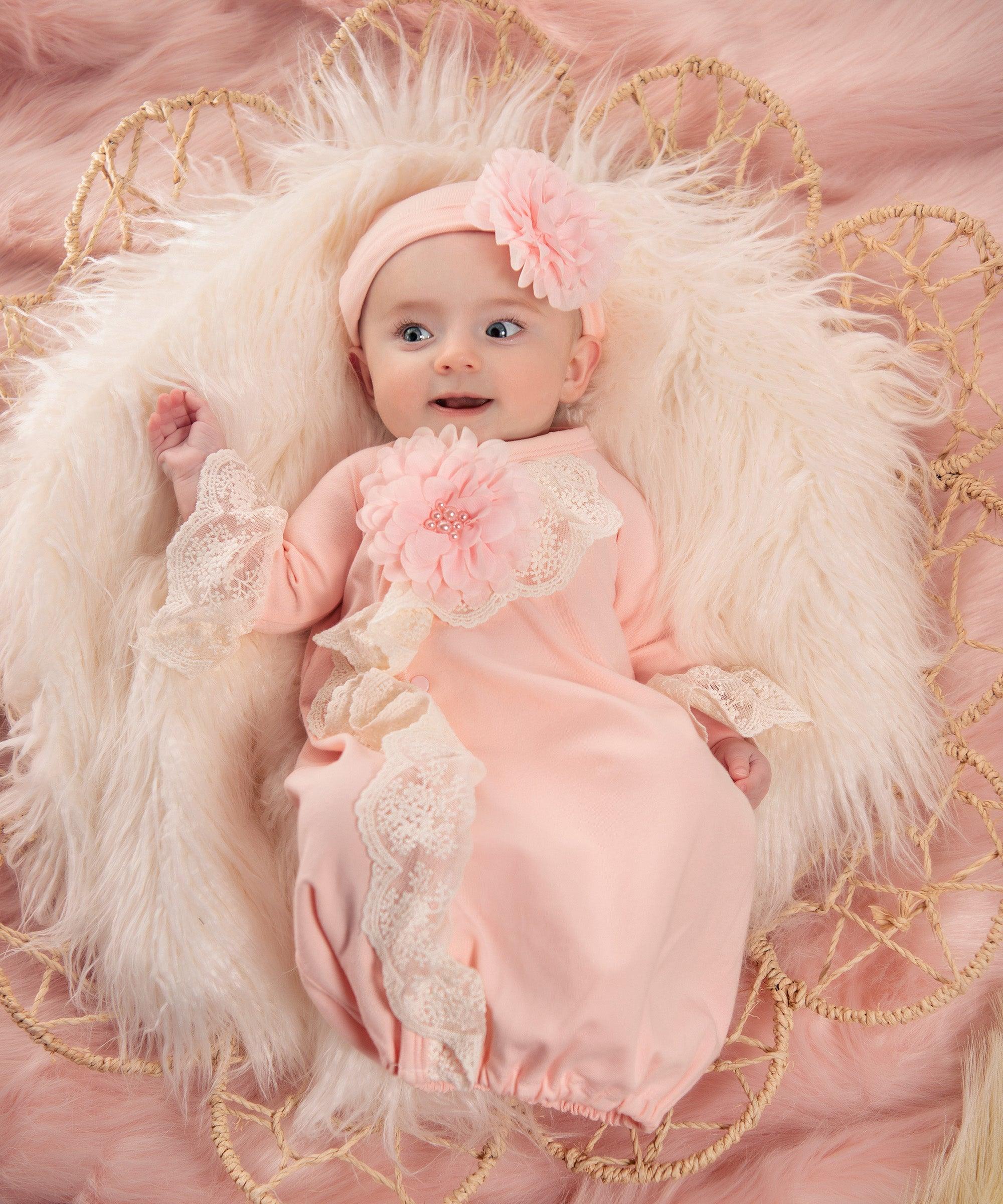 Haute baby gown and orders blanket headband