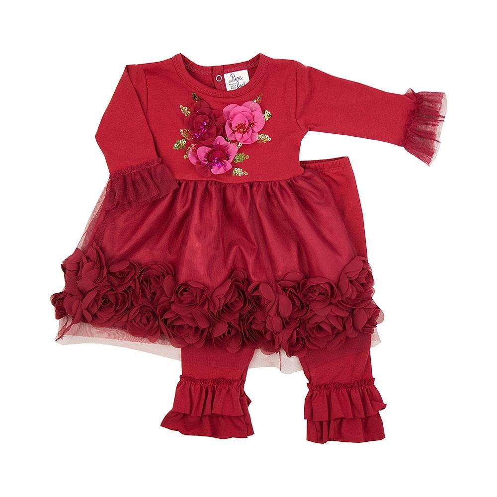 Ruby Sparkle Infant & Toddler Girls Dress Set