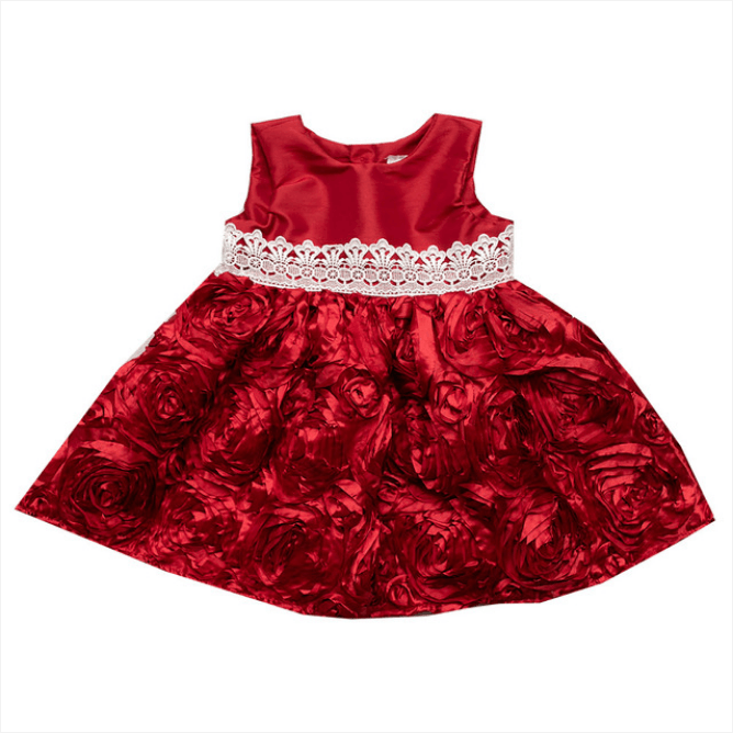 Shop Exclusive Haute Baby Holiday Red Dress for Girls - Haute Baby
