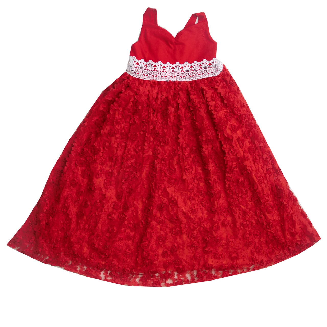 Shop Exclusive Red Holiday Maxi Dress for Girls