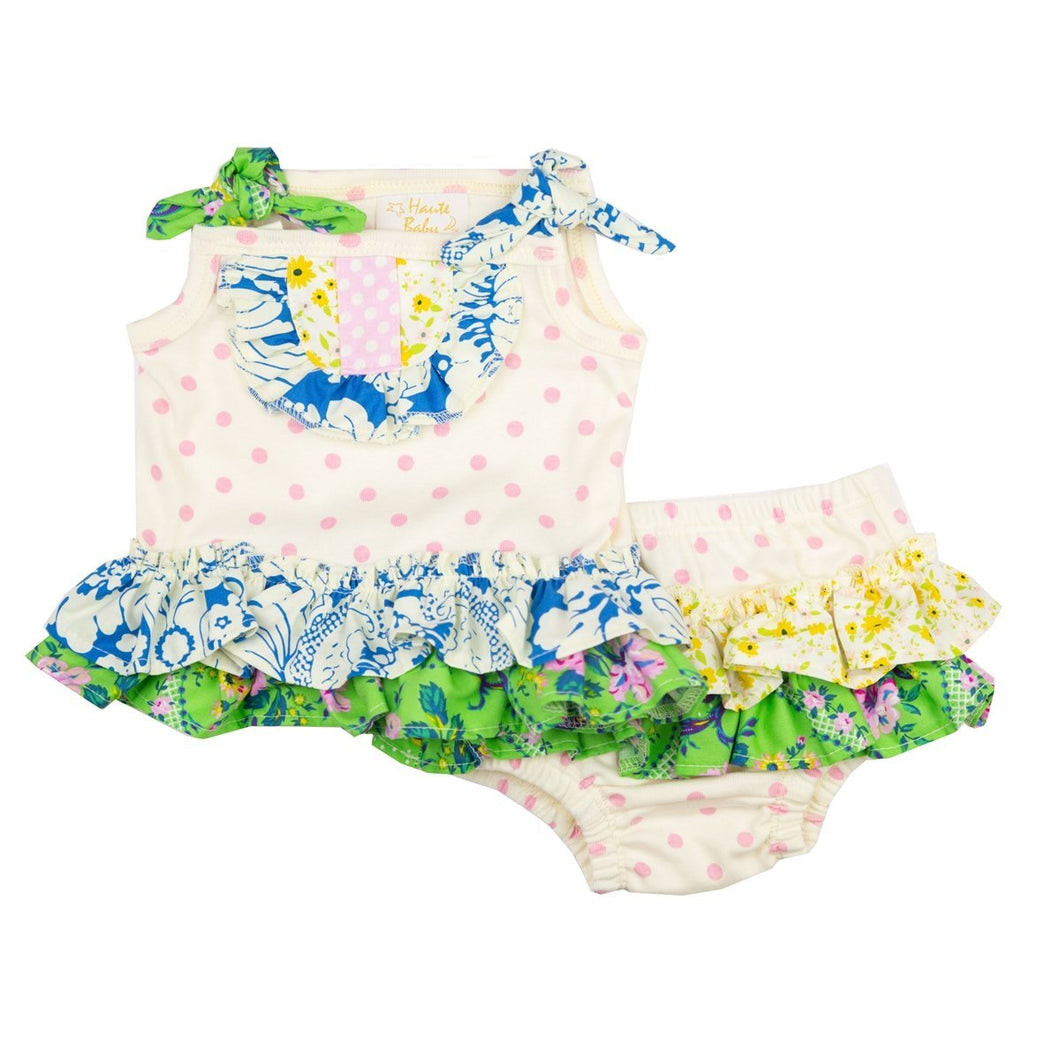 Daisy Bloom Newborn Girls Diaper Set