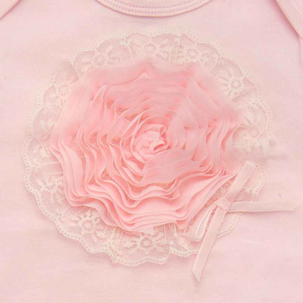 ink Lullabye Take Me Home Gown Baby Girl Gown With Floral Lace Infant Newborn