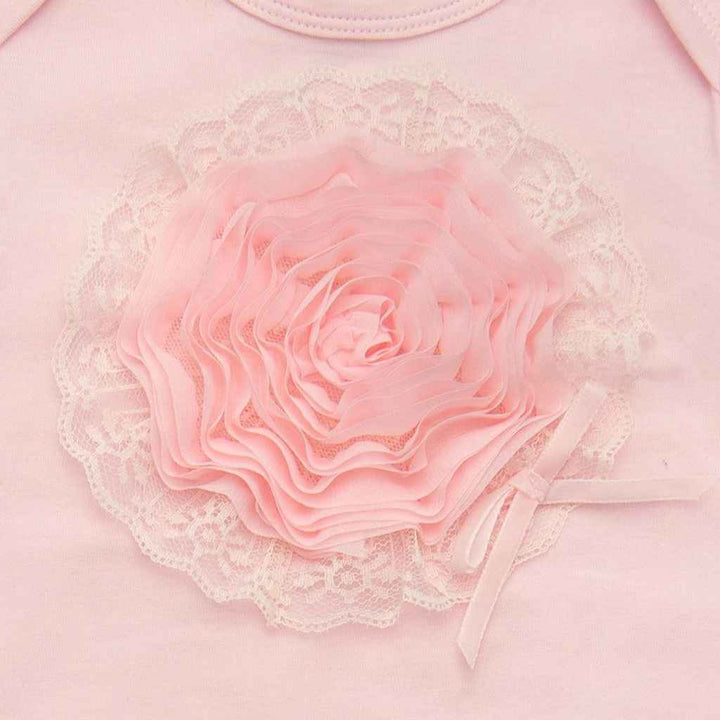 ink Lullabye Take Me Home Gown Baby Girl Gown With Floral Lace Infant Newborn